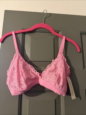 Colsie lace pink bralette medium NWT